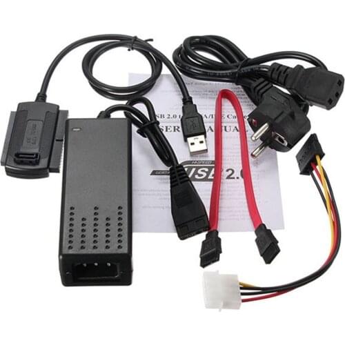 USB 2.0 to SATA IDE Hard Drive Cable for HD HDD Adapter W Power