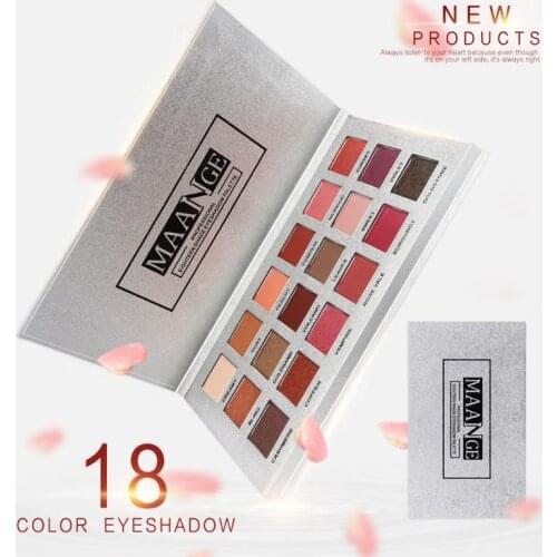 MAANGE18 Color Eyeshadow Palette Earth Color Matte Pearlescent Multicolor Flash Highlight Eyeshadow Waterproof Cosmetics TSLM2