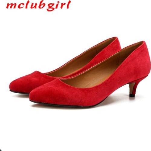 Mclubgirl 5cm kitten heels sexy wedding Pumps Women man sexy Nightclub pumps Popular 36-48 Large Womens Single Shoes ZQJ
