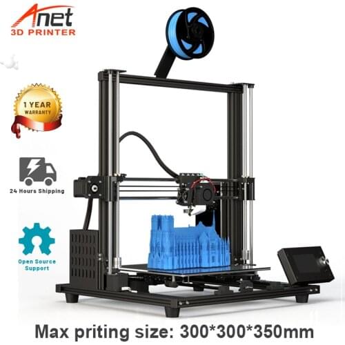 Anet A8 Plus 3D Printer Kit Full Metal Structure 300x300x350mm Printing Size With PLA Filament Full DIY 3d printer 3D Drucker