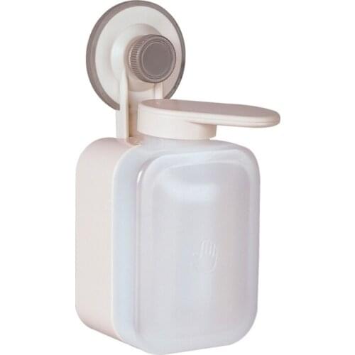 Suction Cup Wall Mounted Manual Soap Dispenser Washing Shower Lotion Shampoo Container Box Holder Liquid Foam Bottle