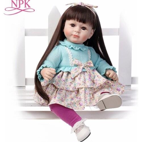 NPK 20" toddler Arianna Handmade Silicone vinyl Lifelike newborn Baby Bonecas Bebe kid doll reborn menina de silicone