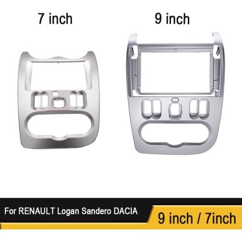 Radio Fascia For Renault Logan Sandero 2009-2013 2 DIN Car Stereo Audio DVD Player Panel Adapter Frame Dash Mount Bezel