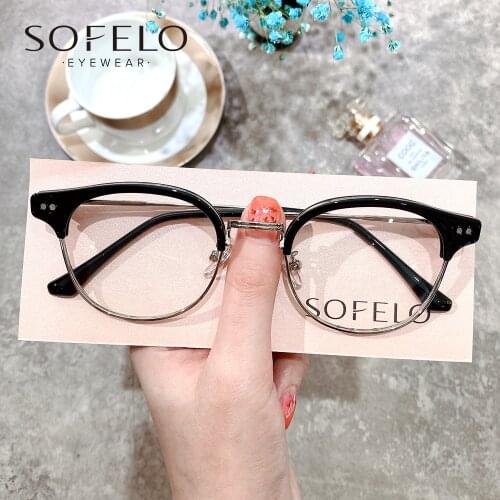 Retro Round Anti Blue Light Blocking Glasses Women Korea Vintage Gaming Eyeglasses Radiation Protection UV Computer Eyewear 2021