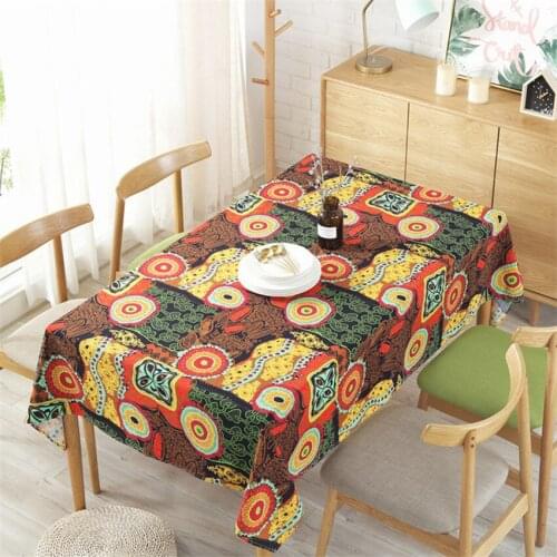 Bohemian Mediterranean Tablecloth Tea Table Cloth Wedding Party MealDecoration Home Decor Dust Cover Cloth