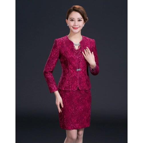 2019 Lace pattern mothers dress of wedding rose red bead Mother Of The Bride Dresses 2018 Appliques Elegant Formal Party Gowns