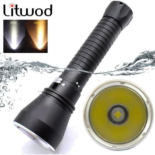 XHP70 100000LM Diving Led Flashlight White Yellow Lamp Waterproof IPX8 Magnetic Control Switch Torch Sigle Mode Underwater 150m