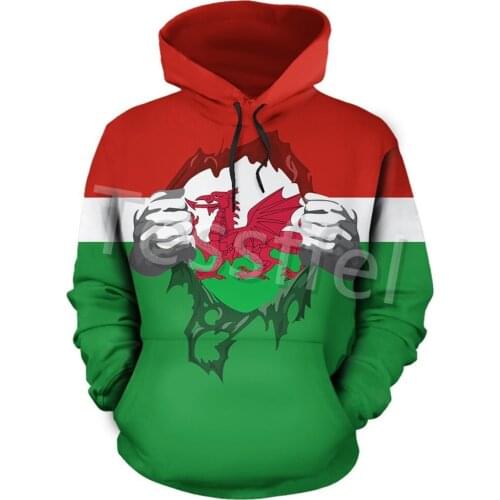 Tessffel Red Dragon Wales 3D Printed Mens Sweatshirt Zipper Hoodie Unisex Casual Jacket Autumn/Winter Dropshipping Style-5