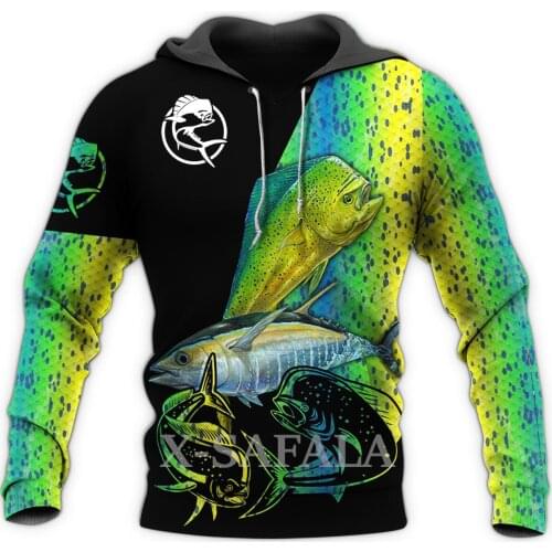 Fishing Love Mahi Mahi Fish 3D Full Print Size Hoodie Man Women Harajuku Outwear Zipper Pullover Sweatshirt Unisex-3