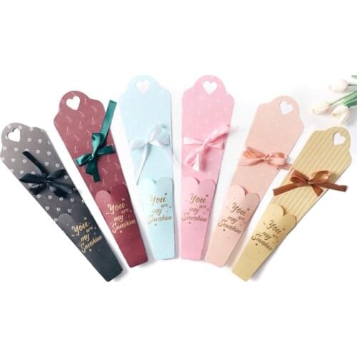 10Pcs Single Flower Rose Wrapping Gift Box Valentines Day Wedding Decor Rose Flower Packaging Gift Box Bouquet Floral package