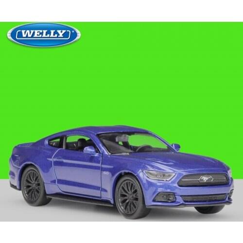 Welly 1:36 Diecast Mustang GT Sport Car High Simulation Pull Back Vehicle Alloy Metal Model Car