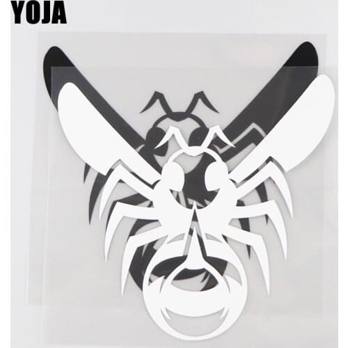 YOJA 16.1×15.3CM Vinyl Handsome Wasps Pattern Cartoon Animals Decal Car Stickers Black/Silve0r 19C-0135