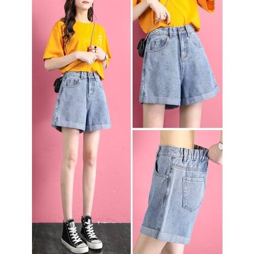 Womens Shorts High Waist Jeans Female Loose Summer Of 2021 The New Thin Section wide-legged Pants Of Show Thin Hot Pants