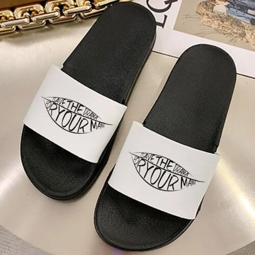Women Sandals 2021 Summer Home Flip Flops Lips Print Bathroom Non-slip Fashion Women Slippers Casual Shoes For Women Plus Size
