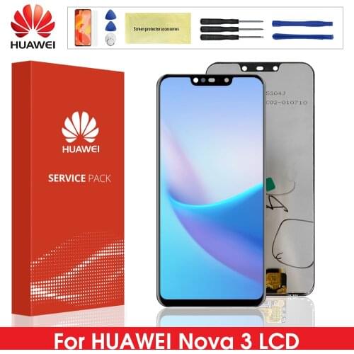 For Huawei Nova 3 LCD Display Touch Screen Digitizer Assembly with Frame For Huawei Nova3 PAR-LX1 PAR-AL00 Replacement display