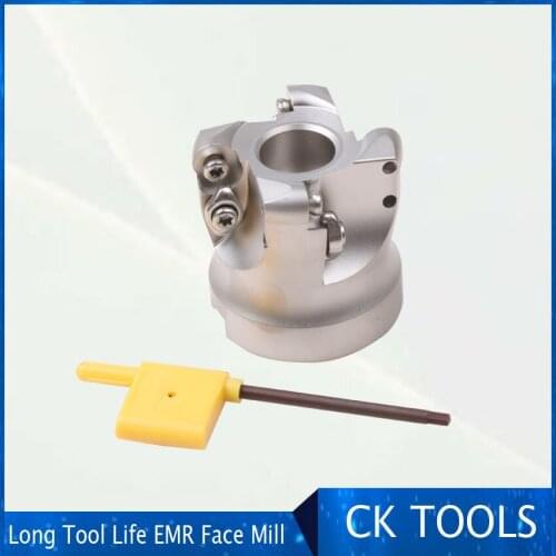 1pc 4 Flute EMR 5R-50-22 63-22-4T 80-27-5T 100-32-6T Face End Mill Cutter Milling with T15 Wrench