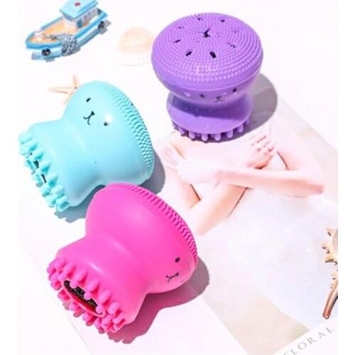 1PCS Silicone Face Cleansing Brush Facial Octopus Shape Cleanser Pore Cleaner Exfoliator Face Scrub Washing Brush Skin Care Tool