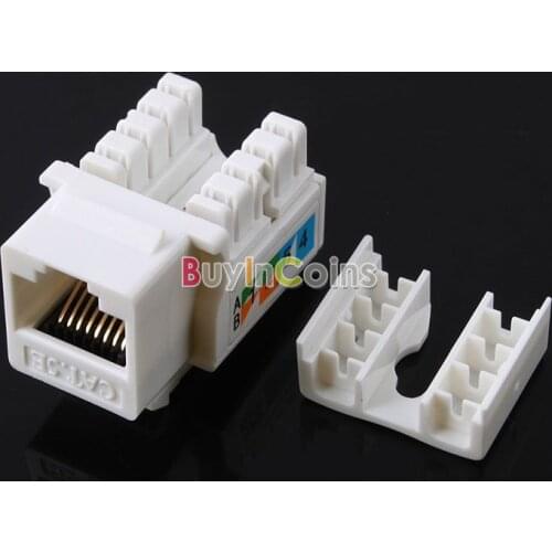 5pcs Cat5E 110 Punch Down Keystone Jack RJ45 CAT5 Network #53046