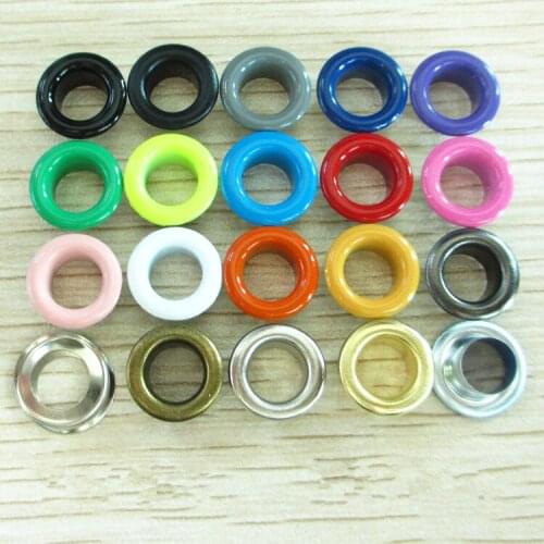 8mm 100set Paint Colorful Metal Grommets Eyelets for Banners Vinyl Grommet Corns buckle Scrapbook Leather Craft