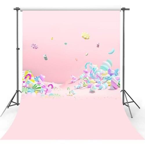 Avezano Photography Backdrop Birthday Party Baby Shower Cotton Candy Land Sweet Pink Background Photo Studio Photocall Photozone