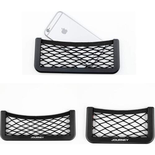 For dodge RAM JOURNEY Car Organizer Storage Bag Auto Paste Net Pocket Phone Holder Auto Accessories