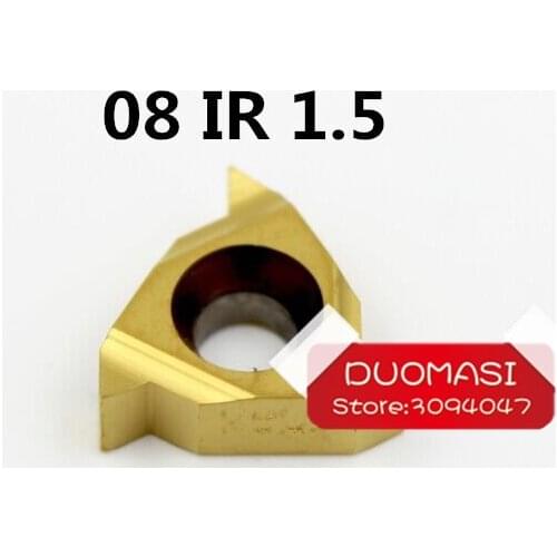 Free Shipping 10pcs 08IR 1.5ISO Indexable Carbide Threading Inserts for External Threaded Lathe Tool Holder