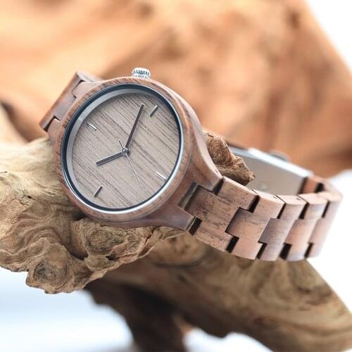 Ever Move Simple Style Wooden Watch For Men Fashion Water Resistant Wood Quartz Watches Gift for Lover Dropshipping