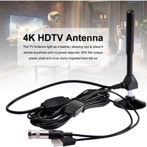 4K Digital HDTV Aerial Indoor Amplified Antenna 1180 Miles Range with HD1080P DVB-T2 Freeview TV for Life Local Channels