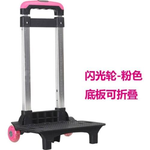 Children 6 Wheels Expandable Rod Alloy Pull Rod Bracket Roll Cart Kid Trolley for Backpack and School Bag Luggage