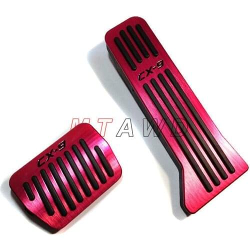 For Mazda CX-9 CX9 2017-2020 2021 Aluminum AT Accelerator Pedal Non-slip Gas Brake Pad Protector Cover Car Styling Accessories