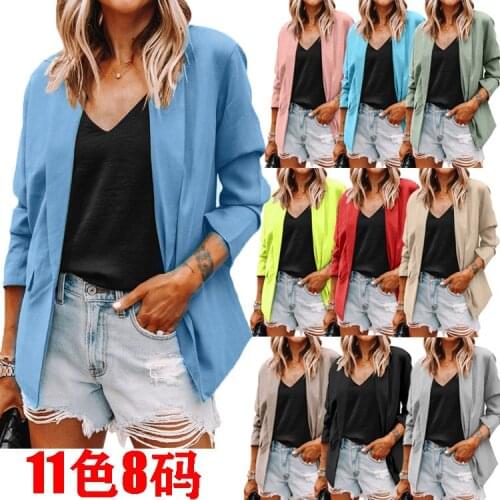 Elegant Lady Blazer Womens Office Oversized Blazers Plus Size Suits Back To The BasicsTops 2021 Women Autumn Clothes