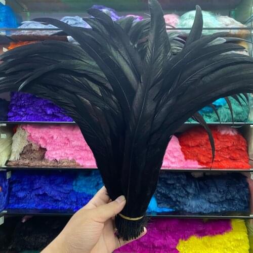 Hot Sale 50pcs/lot High Quality Black Rooster Feathers Party Christmas Dancers Celebration Wedding Plumas Plumas De Faisan