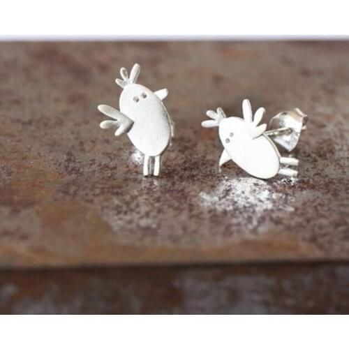 Exquisite Cute Animal 925 Sterling Silver Jewelry Fashion Simple Creative Bird Female Anti-allergic Earrings SE112