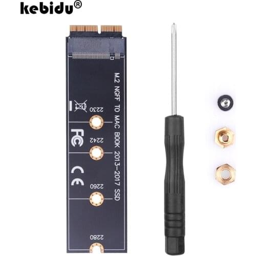 Kebidu M.2 NVME to MAC SSD hard drive adapter board for A1465 A1466 A1398 A1502 NVME / AHCI SSD upgrade kit MacBook 2013-2017