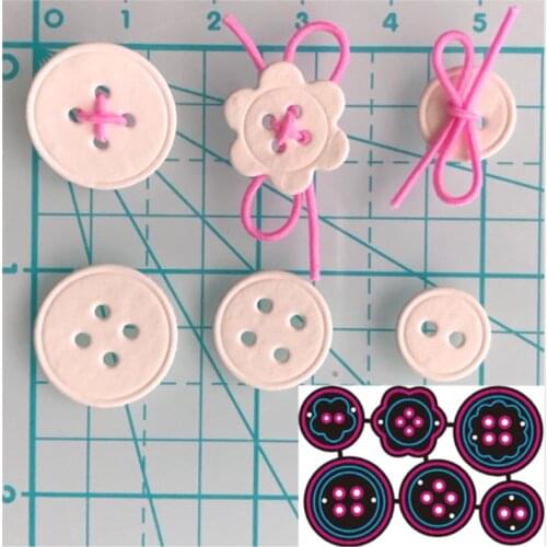 Button Metal Cutting Dies Stencil DIY Scrapbooking Album Paper Card Template Mold Embossing Decoration