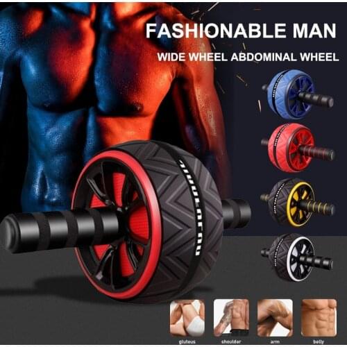 Hot ABS Abdominal Roller Exercise Wheel Mute Roller Arms Back Belly Core Trainer Body Shape Training Supplies Fitness Equipment