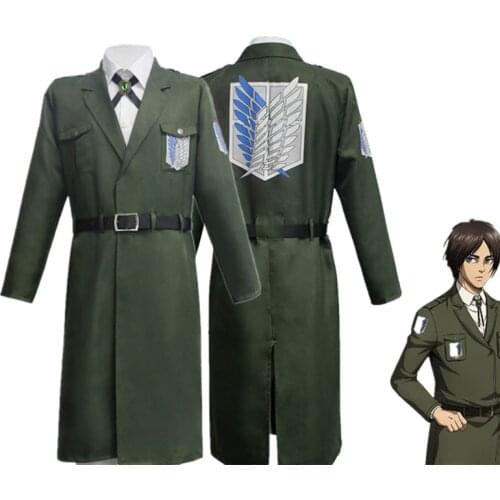 Attack on Titan Levi Eren Mikasa Cosplay Costume AOT Shingeki no Kyojin Scouting Legion Coat Uniform Halloween Carnival Outfits