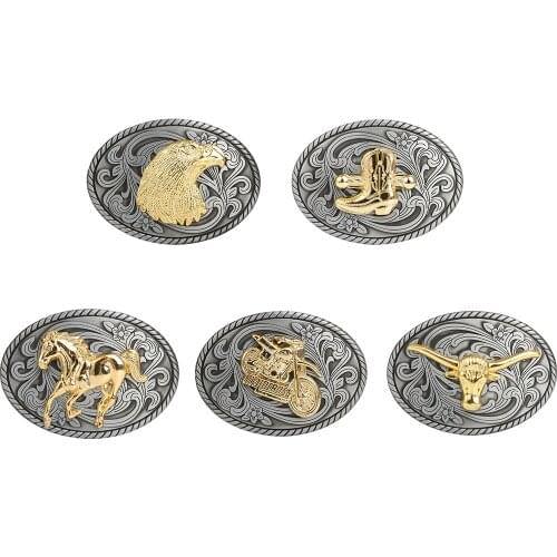 Cowboy Buckle Belt Buckles Western Buckle Replacement Jeans Accessories - 6 Types