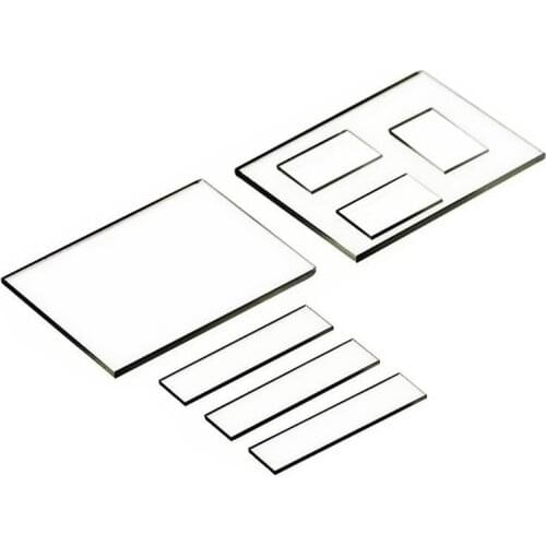 Round bottom clear quartz test tube with side tube and square clear quartz plate