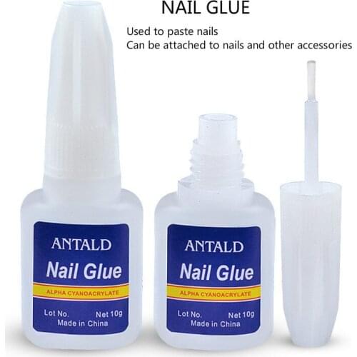 10g Quick-drying Nail Polish for Fake Nails Glittery Acrylic Decoration with Brush Fake Nails Tricks Design Makeup Tools