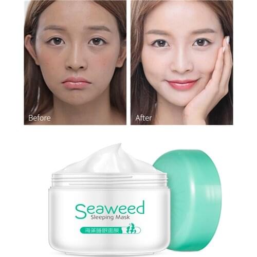 Seaweed Mask Lasting Moisturizing Shrink Pores No-wash Mask Oil Control Sleeping Mask Facial Cream Skin Care Products 120g