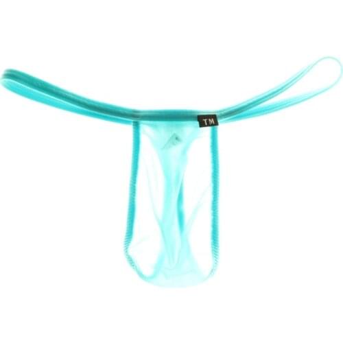 Fashion Gay Man Briefs Mens Sexy Underwear T-Back Thongs Ultra-Thin Low Waist Bulge Pouch Comfortable Underpants Mens G-string