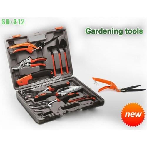 14pcs Professional household Gardening tools bonsai branch shears scissors spatula set tool repair kit