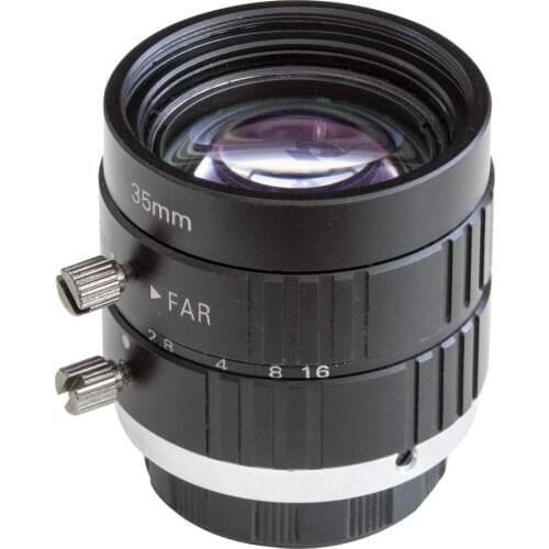 C-Mount Lens for Raspberry Pi HQ Camera, 35mm Focal Length with Manual Focus and Adjustable Aperture