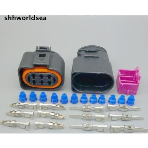 Shhworldsea 1set 6 Pin Female 3.5mm Kit LSU 4.2 sensor connector 936142-1,1J0973733