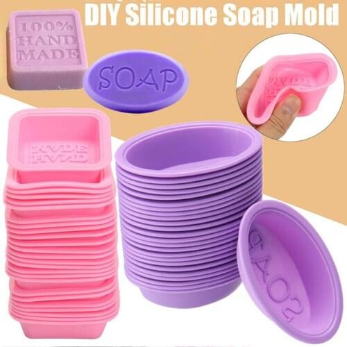 Handmade Silicone Soap Mold Multifunction Candle Molds Cake Making Baking Mould 3D Mould Round Square Soap Molds
