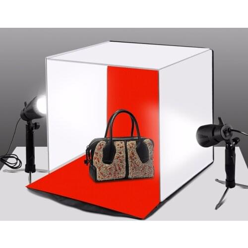 40*40cm Fiber Fabric Photo Softbox Studio Tent Shooting Lighting Soft Box + 5 Colors Backdrop Photography Studio Kit Accessories