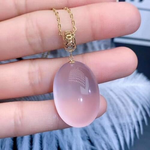 Natural And Real Rose Quartz necklace pendant Natural Rose Quartz Pendant 925 sterling silver Fine jewelry 18*25mm