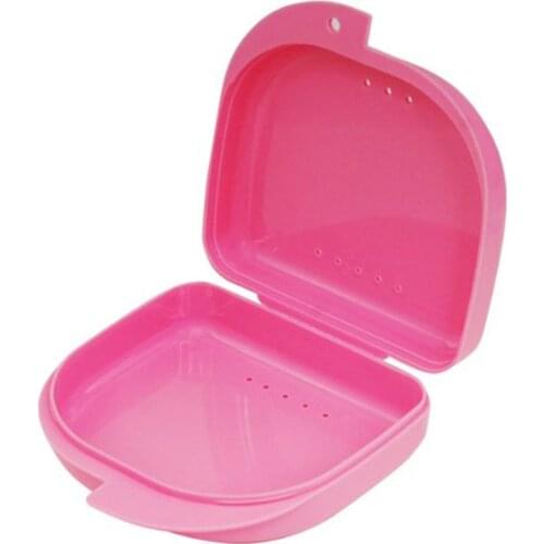 Dental Orthodontic Retainer Box Case Plastic Denture Tray Box Teeth Container Denture Box False Teeth Protective Dental Case