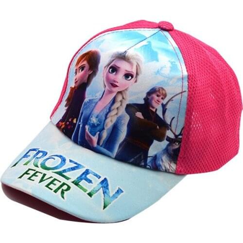 High Quality Mickey Cars Elsa Cartoon Snapback Cap Cotton Frozen 2 Baseball Cap For Children Girl Boy Baby Kids Spiderman Hat